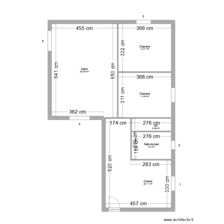 BASTARD Liliane 2. Plan de 6 pièces et 81 m2