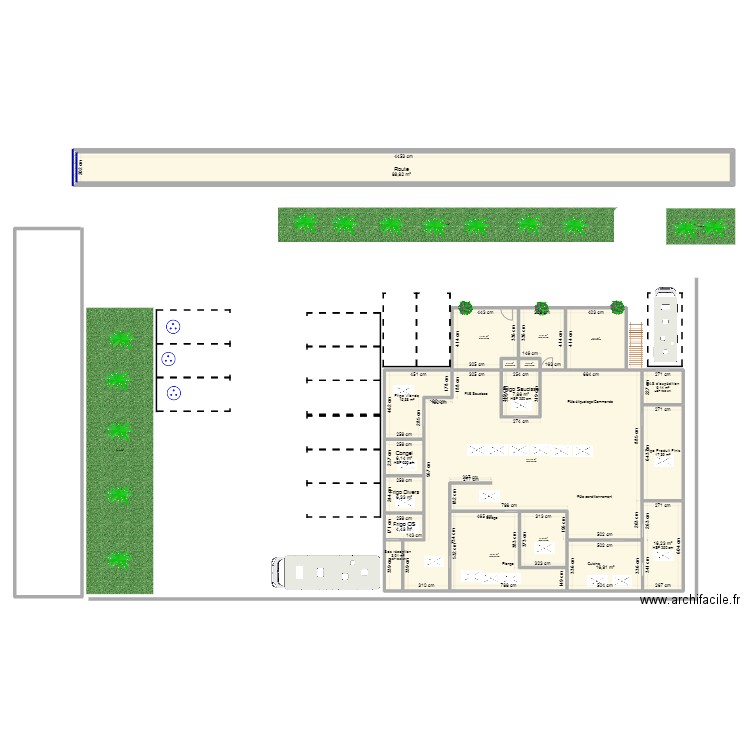 Plan Batiment 15X20 Assainissement. Plan de 19 pièces et 430 m2