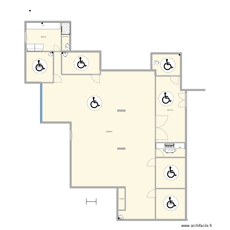 cabinet3. Plan de 11 pièces et 196 m2