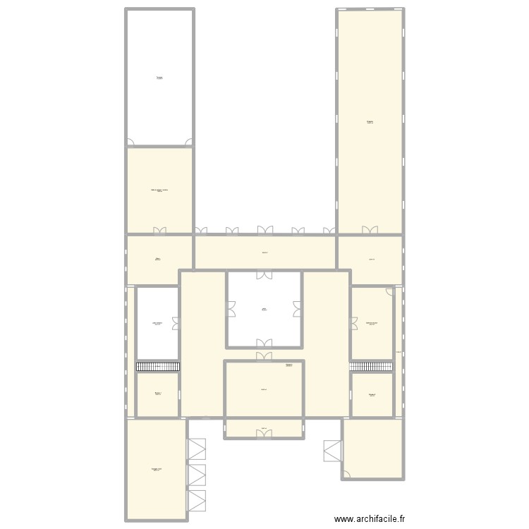 011. Plan de 17 pièces et 1166 m2