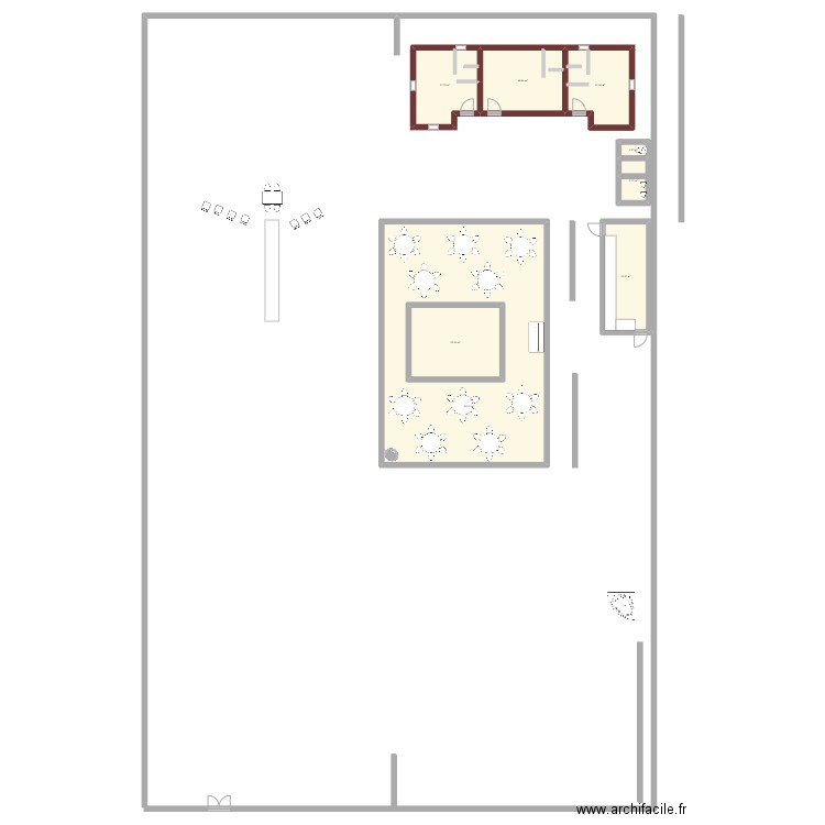 Projet 1. Plan de 8 pièces et 255 m2