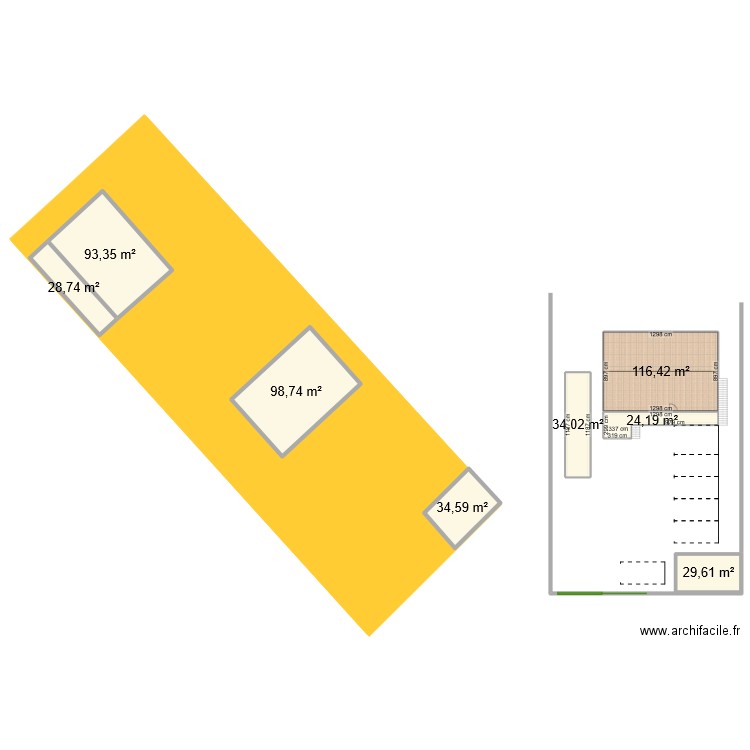 Ormoy. Plan de 8 pièces et 460 m2