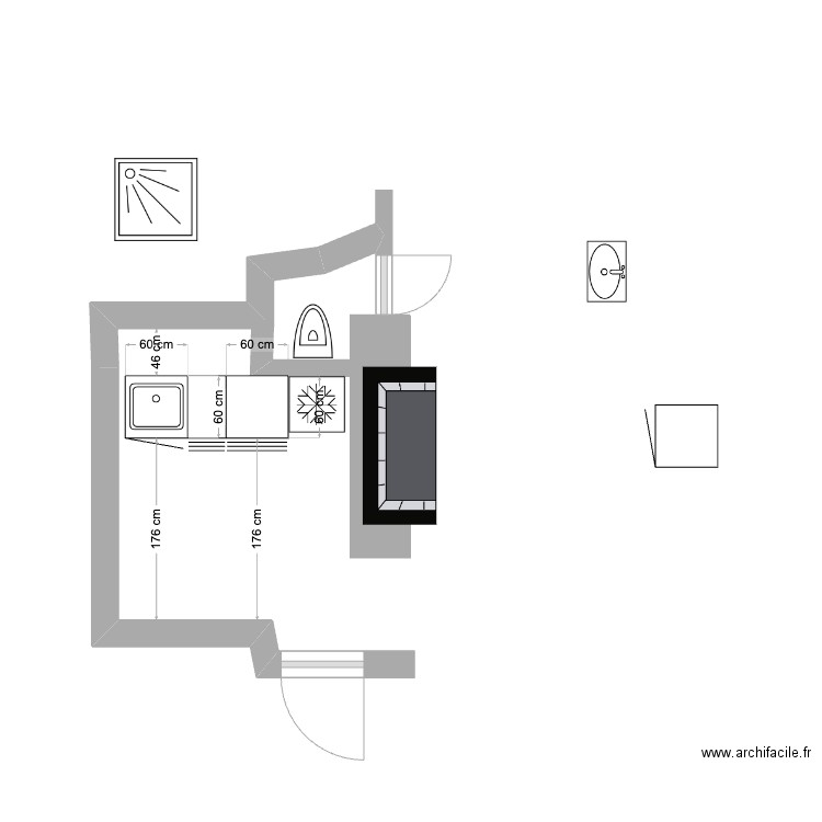 CUISINE IMPLANT 3. Plan de 0 pièce et 0 m2