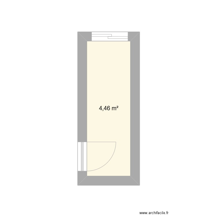 sdb. Plan de 1 pièce et 4 m2