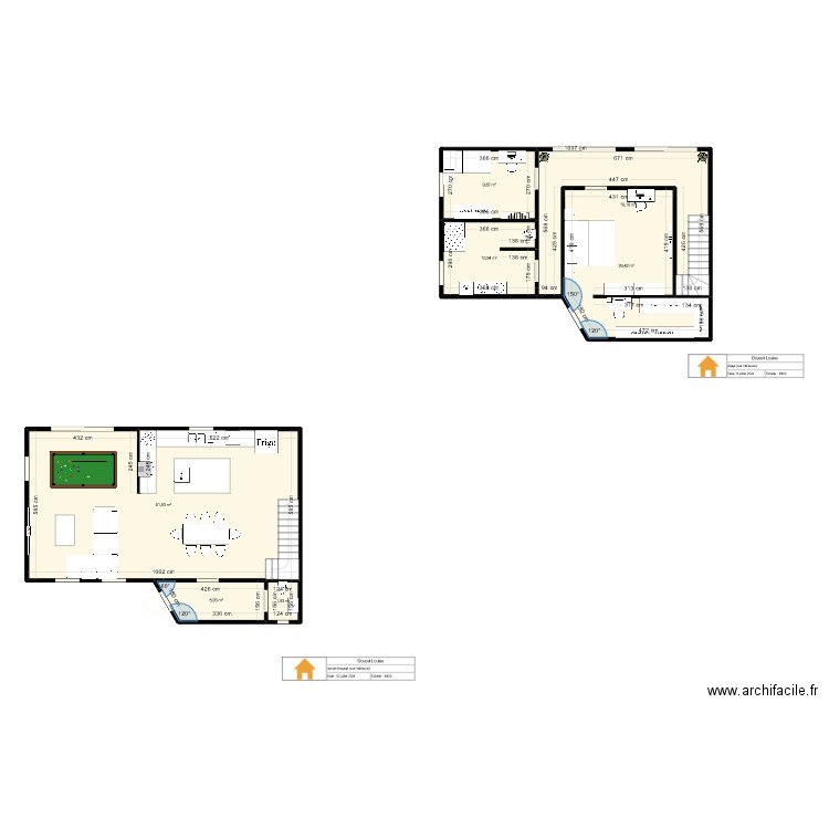 futur maison. Plan de 7 pièces et 136 m2