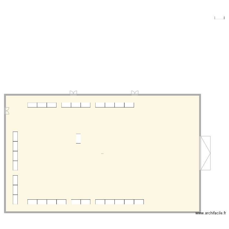 plan marché de Noël. Plan de 1 pièce et 960 m2