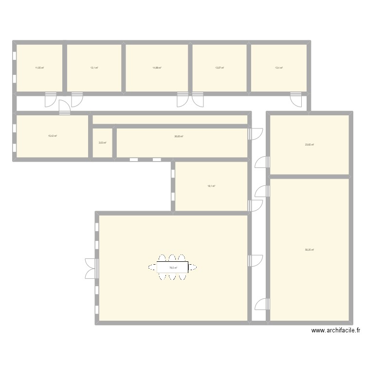 Test001. Plan de 12 pièces et 287 m2