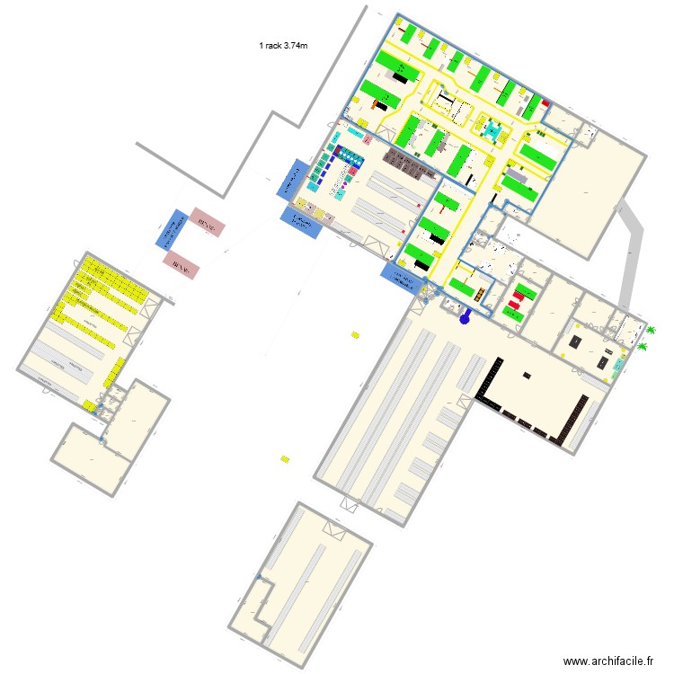 CENTRALE 2025.1. Plan de 32 pièces et 3597 m2