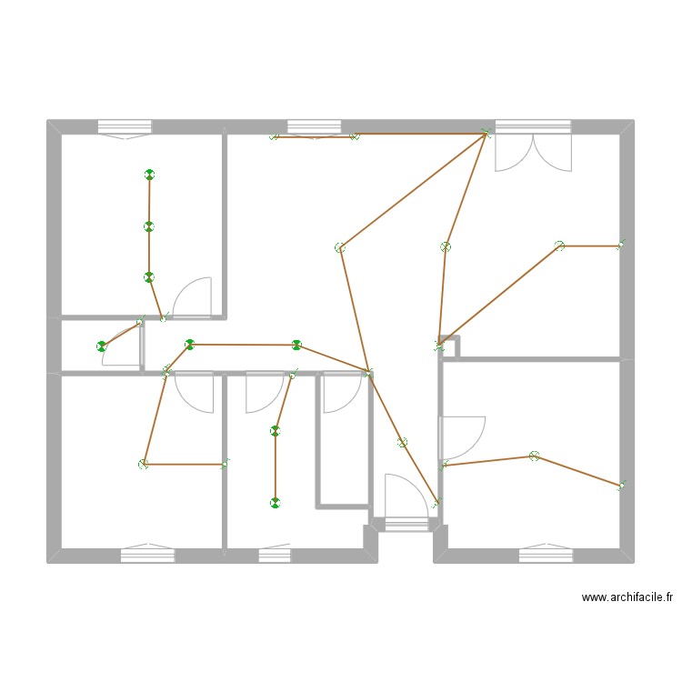 elec175. Plan de 8 pièces et 76 m2