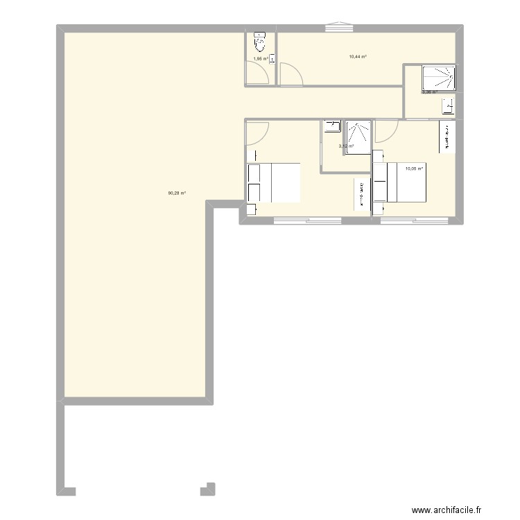 Casa Bella Etage. Plan de 6 pièces et 119 m2