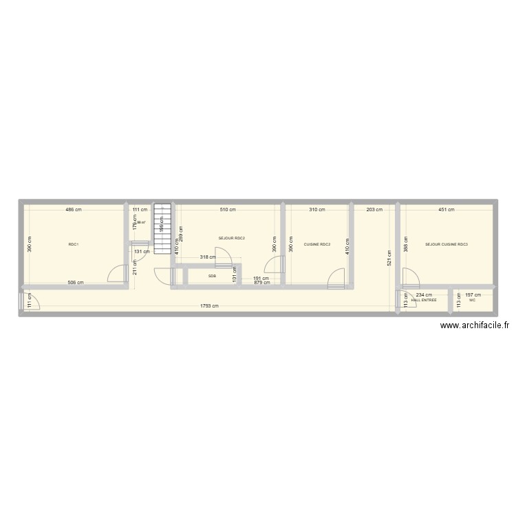 carnot rdc 1. Plan de 10 pièces et 108 m2