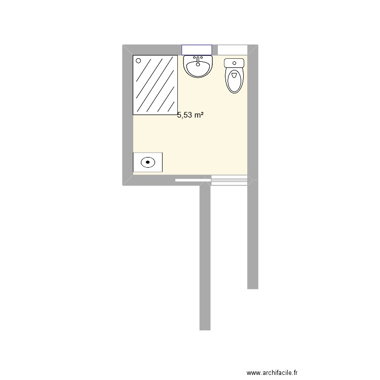 Salle de bain_03-2025. Plan de 1 pièce et 6 m2