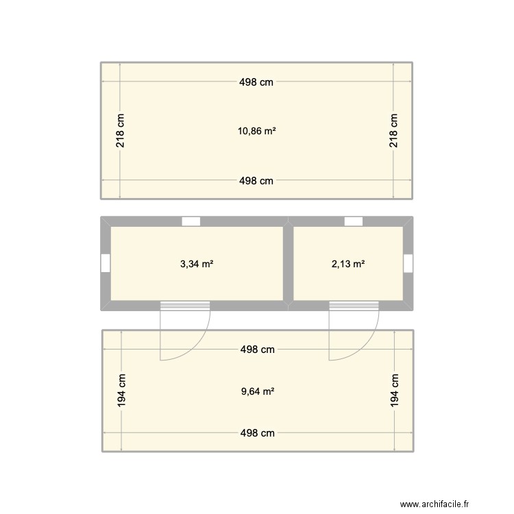 LOCAL LHE. Plan de 4 pièces et 26 m2