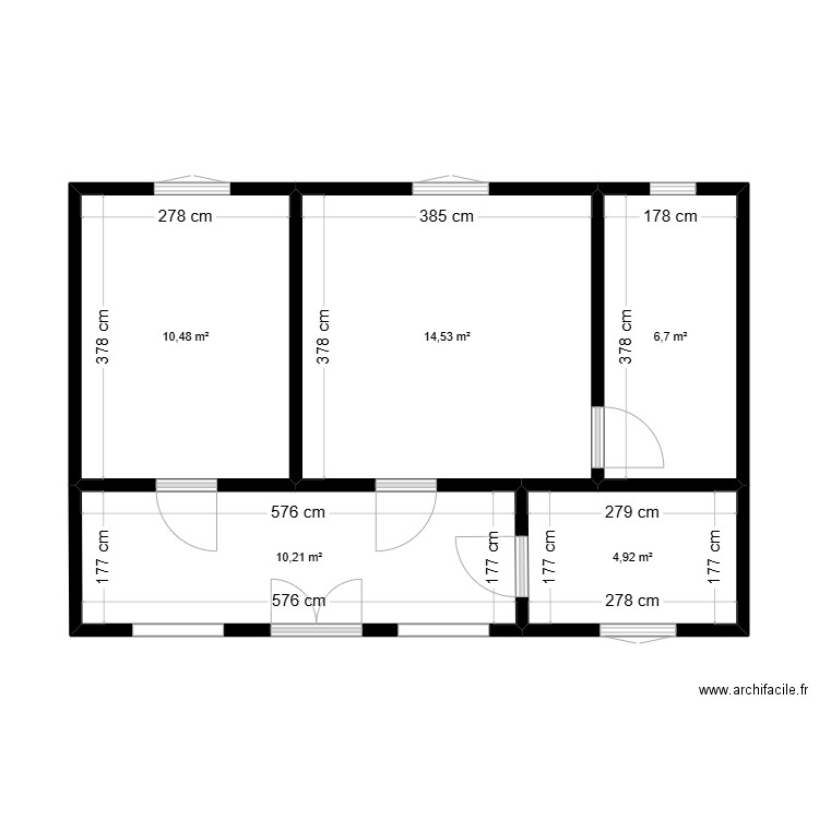 MAME MOR GNING . Plan de 5 pièces et 47 m2