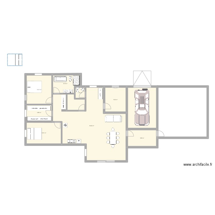 essai 1. Plan de 9 pièces et 150 m2