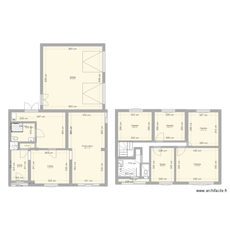 Maison Franck et Anne. Plan de 13 pièces et 137 m2