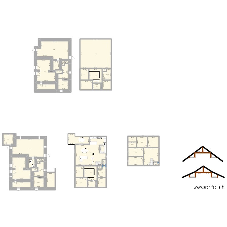 Les Clefs. Plan de 44 pièces et 834 m2