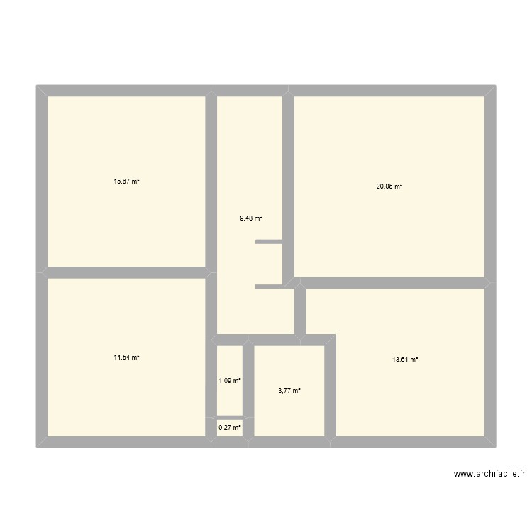 BARBEAU-WEIS. Plan de 8 pièces et 78 m2