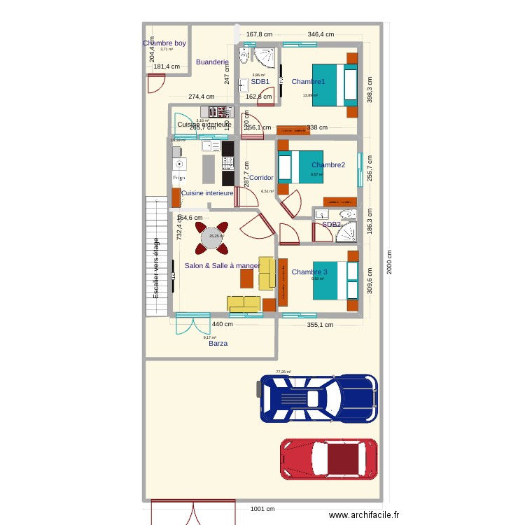 gael rez de chaussée gael2. Plan de 12 pièces et 181 m2