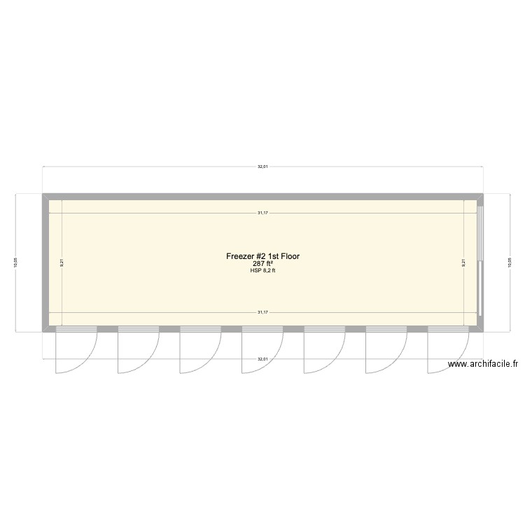 DES Freezer #2. Plan de 1 pièce et 27 m2