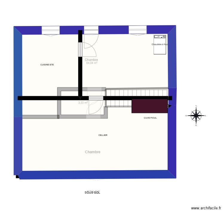 berthon daniel. Plan de 10 pièces et 127 m2