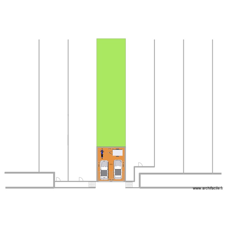 Garage. Plan de 1 pièce et 40 m2