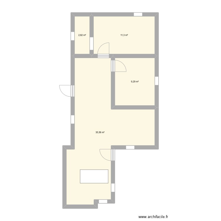 ES2024-002. Plan de 4 pièces et 59 m2