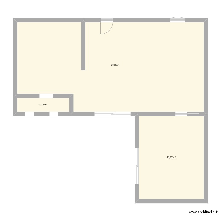 01-maison. Plan de 3 pièces et 95 m2