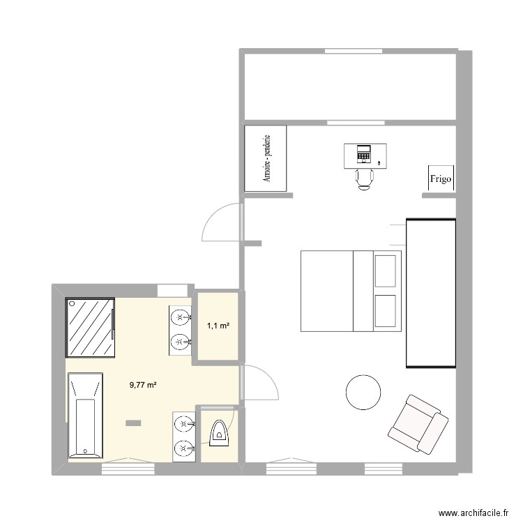 SDB 2eme etage new symetrie. Plan de 0 pièce et 0 m2