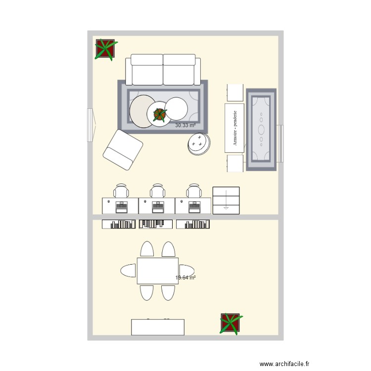 Plan salon et salle à manger. Plan de 0 pièce et 0 m2