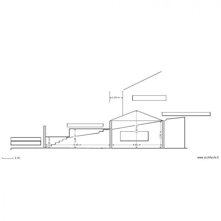 DP3    COUPE DU TERRAIN AU DROIT DU CHEMIN PIETON. Plan de 0 pièce et 0 m2