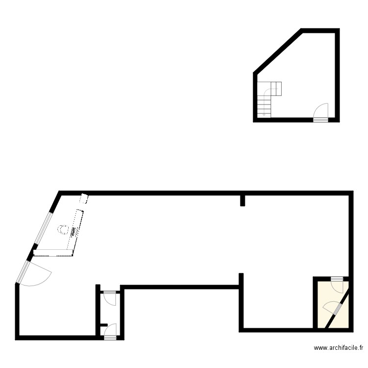 AERO SUPERETTE BLANC MESNIL. Plan de 5 pièces et 146 m2