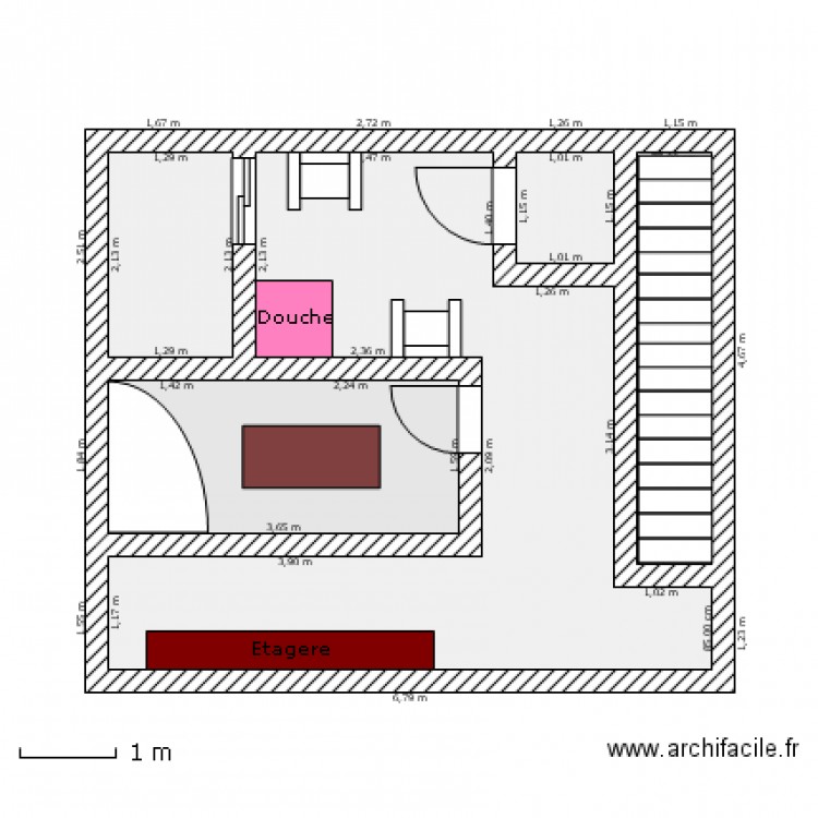 1er étage. Plan de 0 pièce et 0 m2