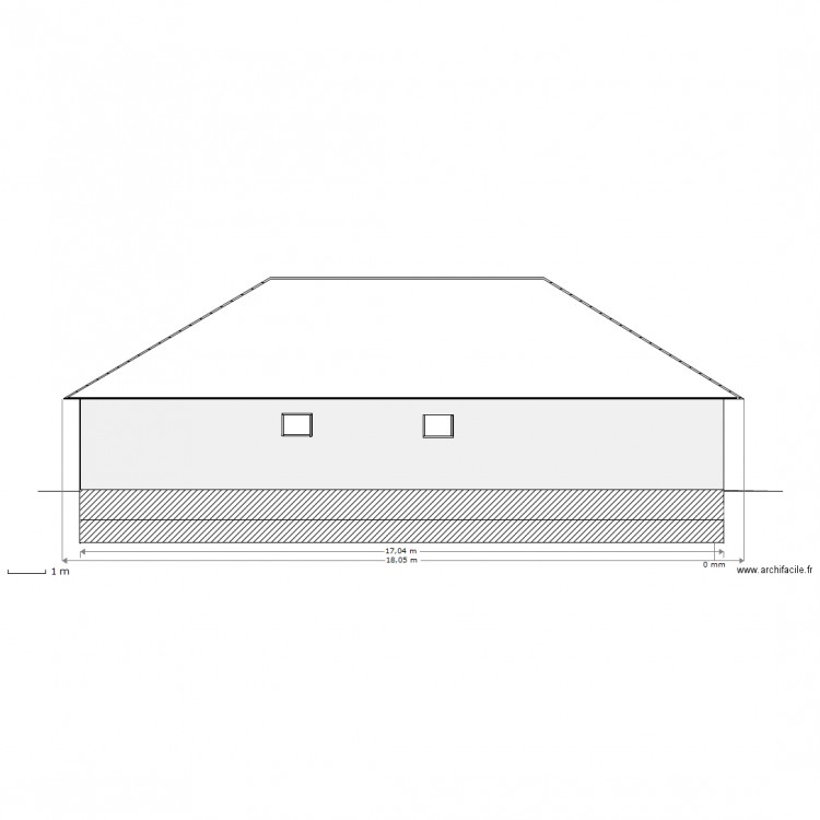 facade Ouest. Plan de 0 pièce et 0 m2