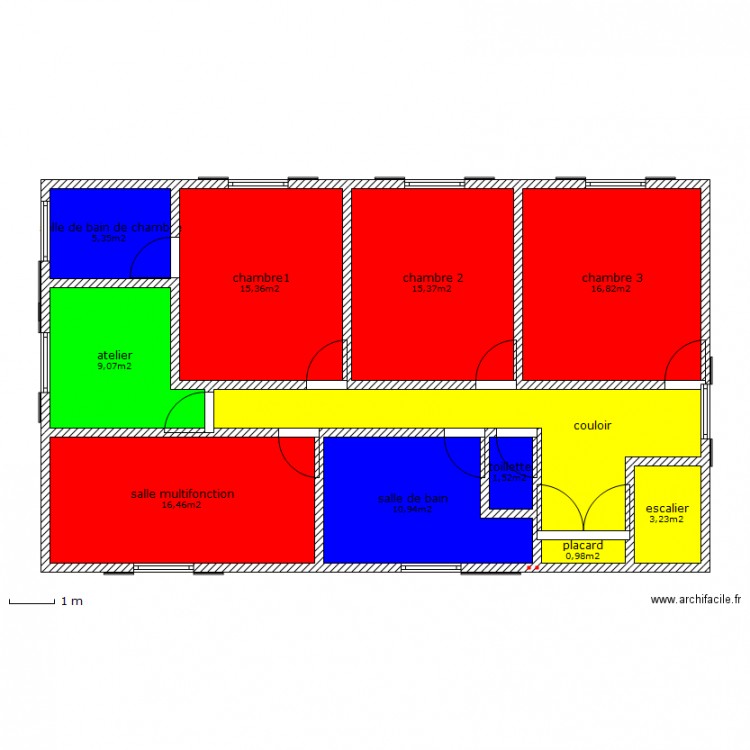 maison 1 premier étage. Plan de 0 pièce et 0 m2