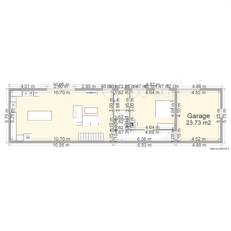 plan maison avec meuble. Plan de 0 pièce et 0 m2