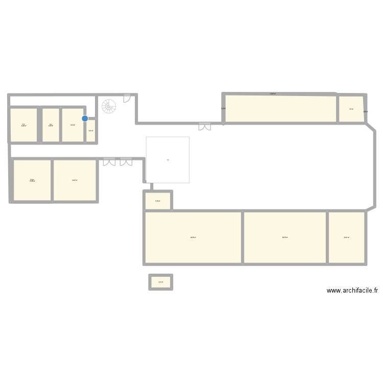 SDF. Plan de 15 pièces et 260 m2