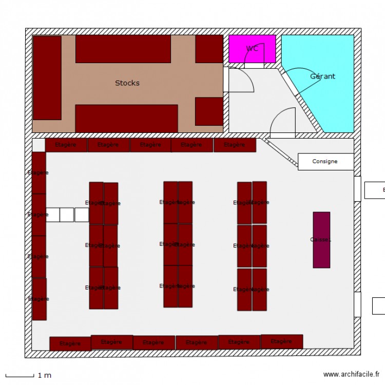 Mini Market 1. Plan de 0 pièce et 0 m2