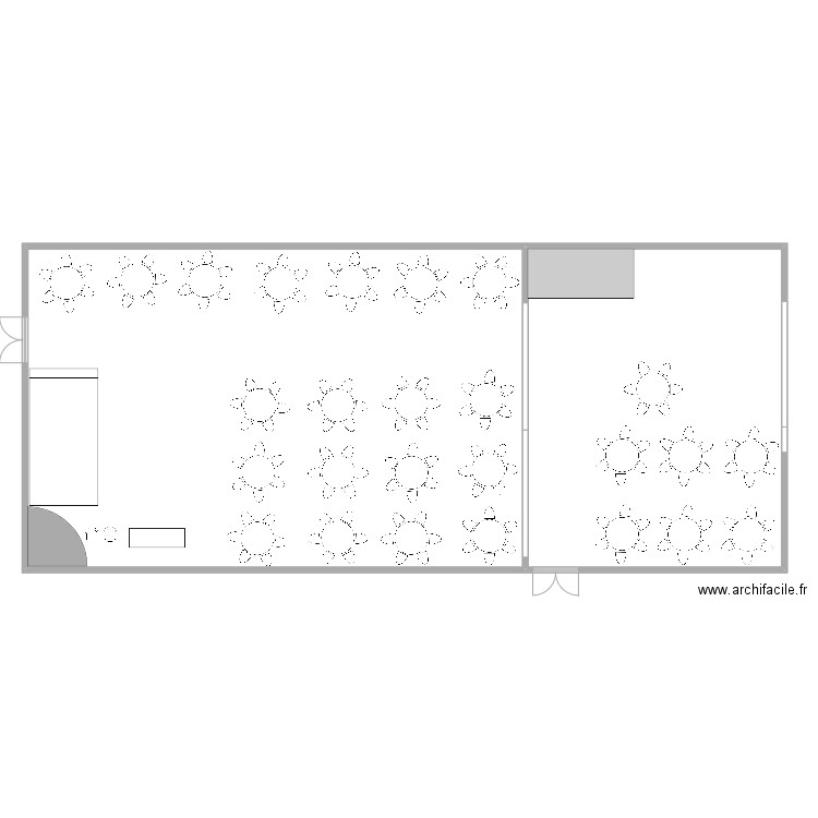 PLAN DE TABLE BM RON. Plan de 2 pièces et 370 m2
