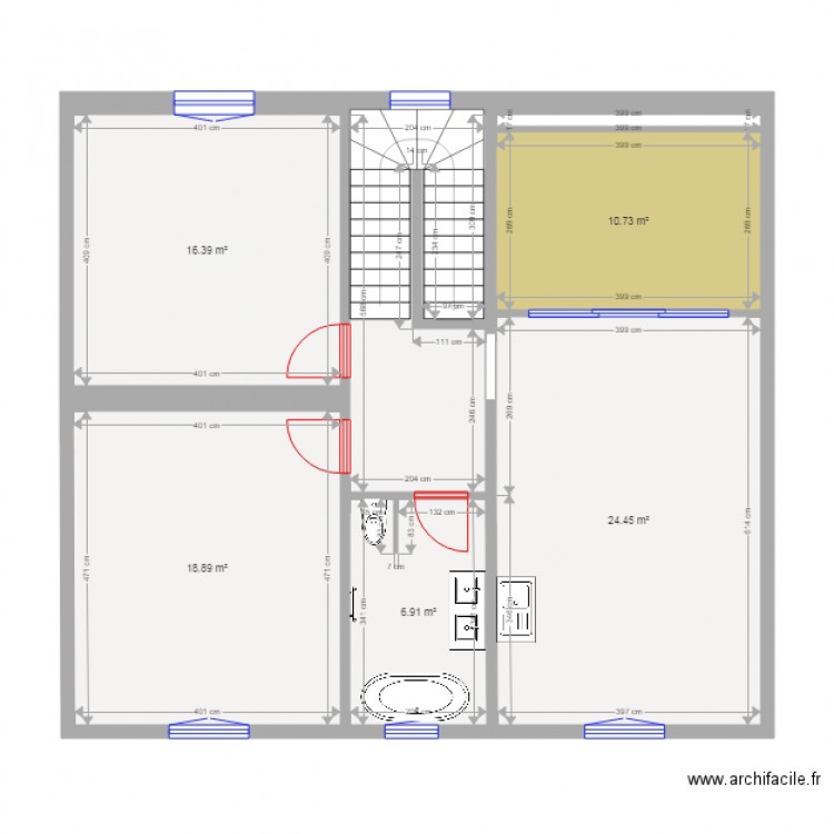 PLAN EVE 2 ETAGE PROJET 1 Cotations. Plan de 0 pièce et 0 m2