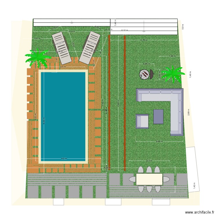 JARDIN. Plan de 0 pièce et 0 m2