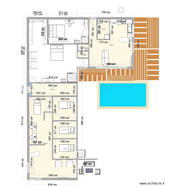 KAMANY BAT 1. Plan de 17 pièces et 263 m2