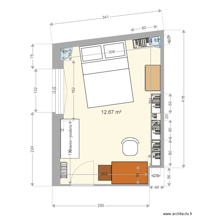 Chambre 2. Plan de 0 pièce et 0 m2