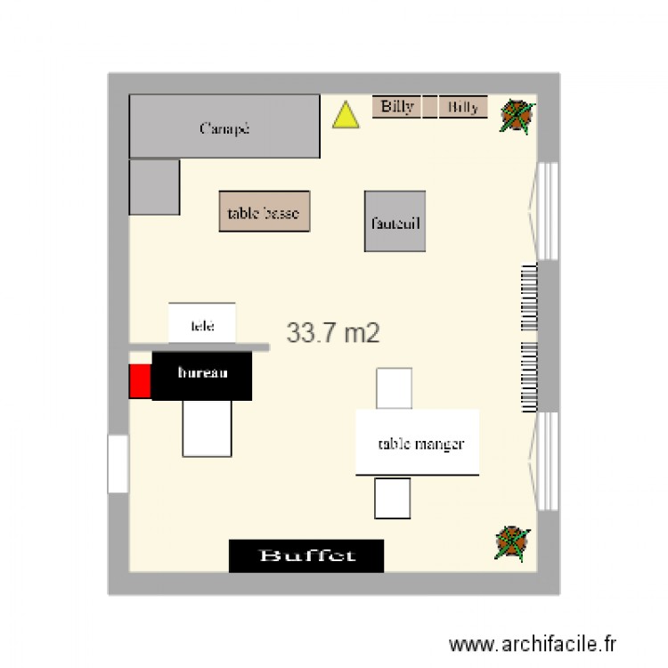 salon cloufy. Plan de 0 pièce et 0 m2