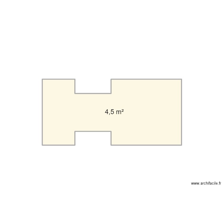 rgh. Plan de 1 pièce et 5 m2