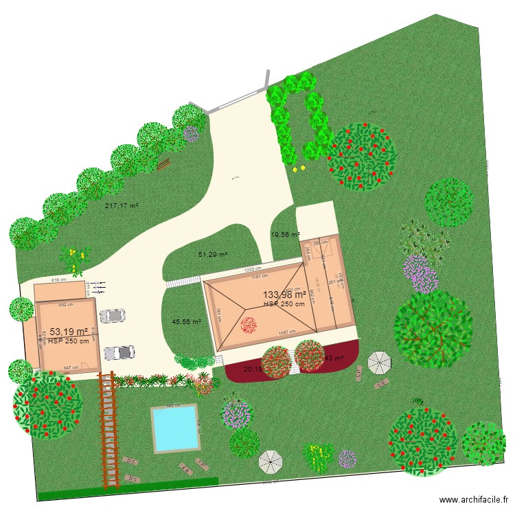 ST PEY 1. Plan de 2 pièces et 187 m2