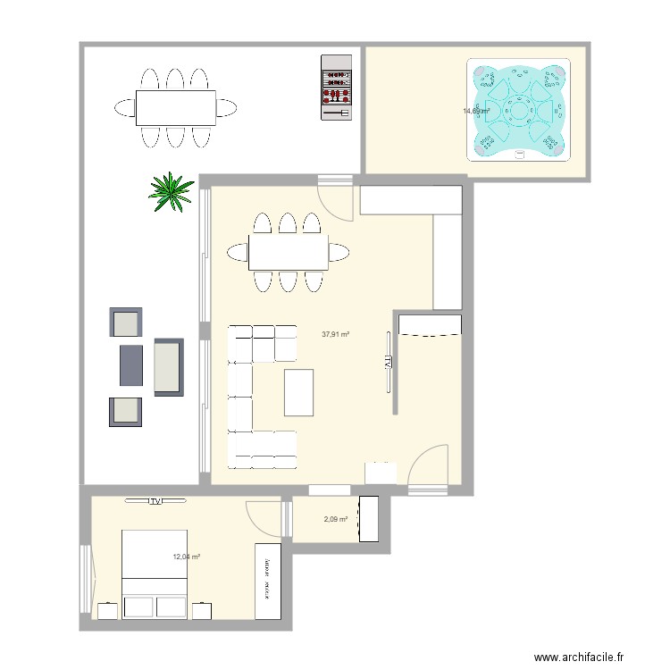 Coloc Ronron. Plan de 0 pièce et 0 m2