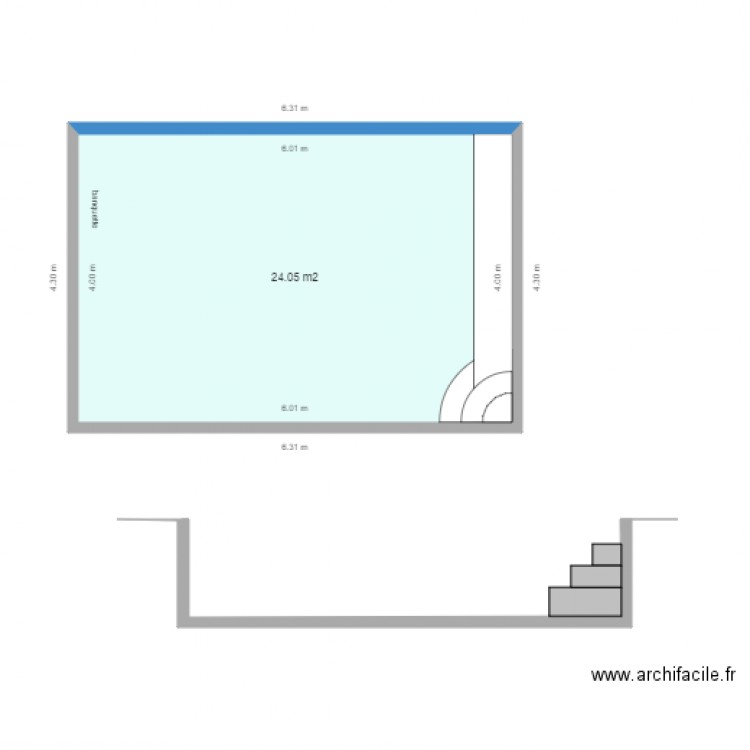 Plan en coupe piscine 4x6 bis. Plan de 0 pièce et 0 m2