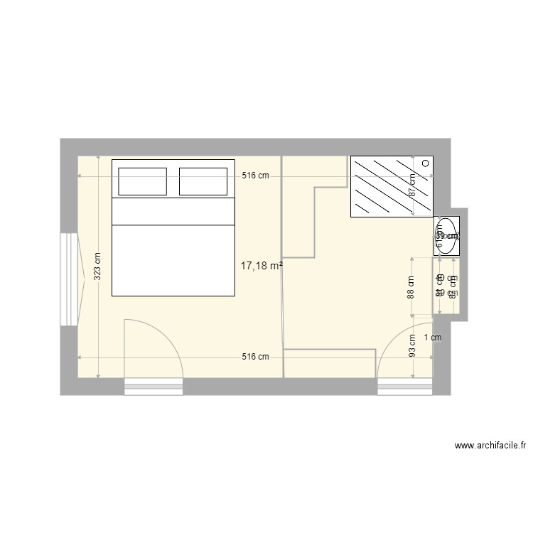 chambre salon. Plan de 0 pièce et 0 m2