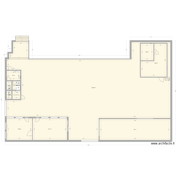 ABE actuel. Plan de 11 pièces et 452 m2